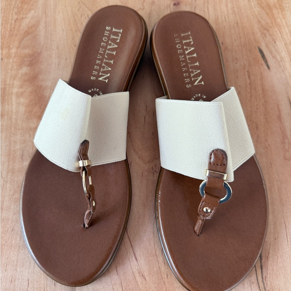 Women Italian Shoemakers Shoes Italian Shoemakers Asher Thong Sandal Size 9.5